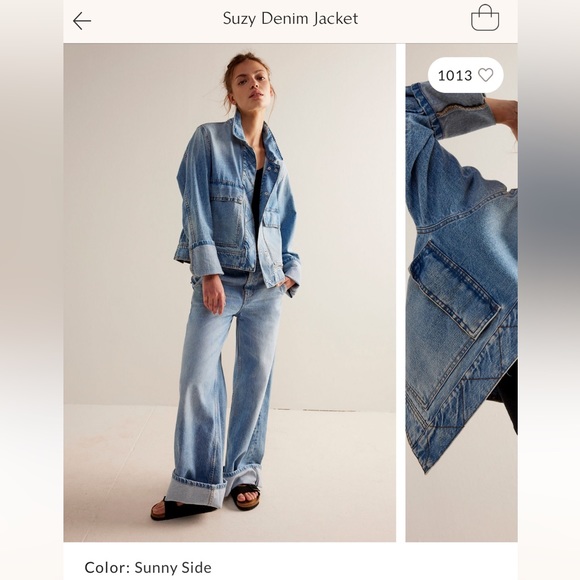 Free People Blue Jean Jacket - Picture 5 of 10